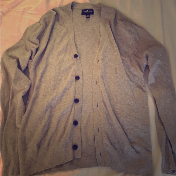 Men's grey cardigan
