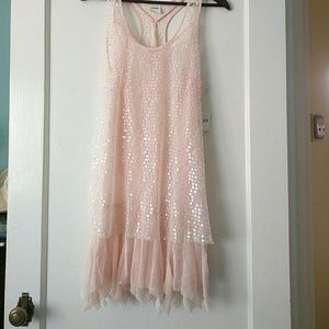 Free People Intimately pink sequin slip dress!