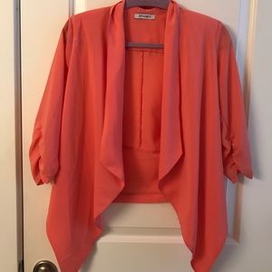 Neon orange blazer