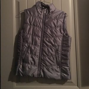 Gray puffer vest