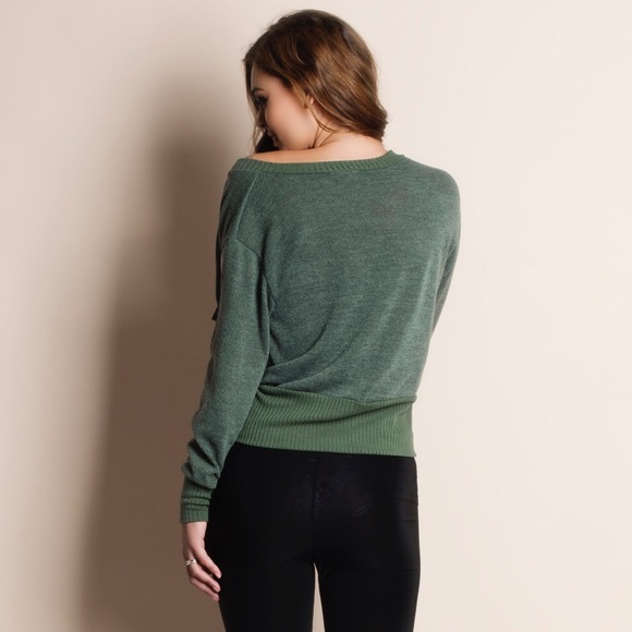 Lace Up Sweater Top - Picture 4 of 4