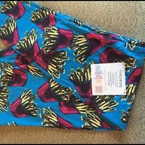 TC French fries on blue back ground