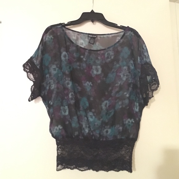 Wet Seal sheer top size L