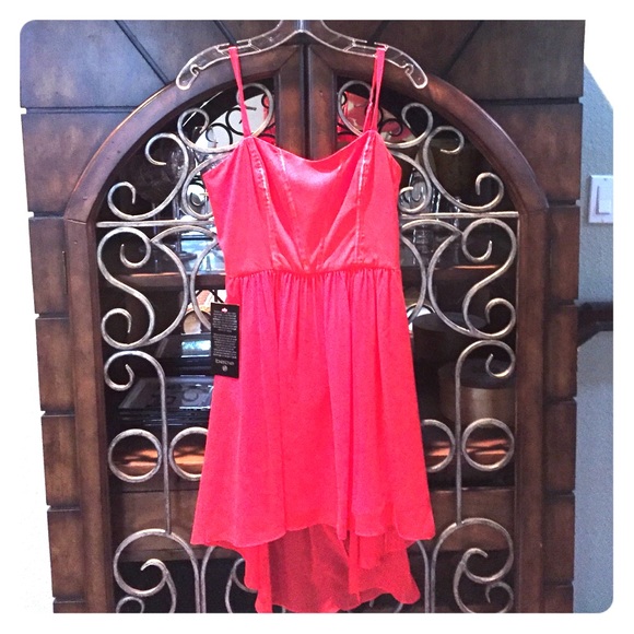 Hi low BEBE dress. RED