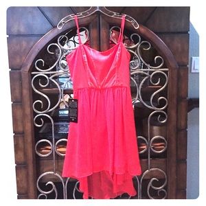 Hi low BEBE dress. RED