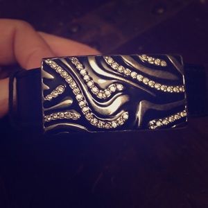 Lia Sophia zebra bracelet black adjustable strap