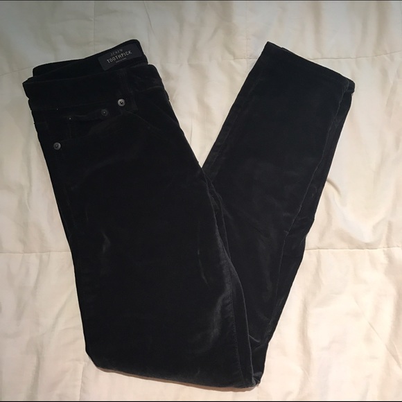 J Crew Black Velvet Pants