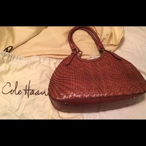 Cognac Weave Cole Haan Tote