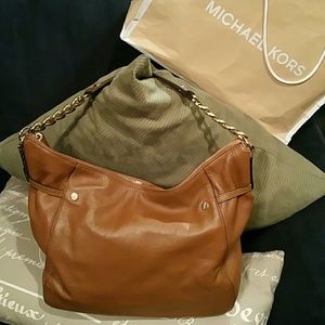 Michael kors luggage leather shoulder bag