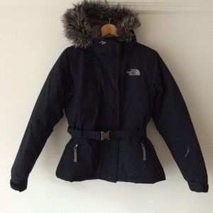 North Face Hyvent 550 short parka with hood