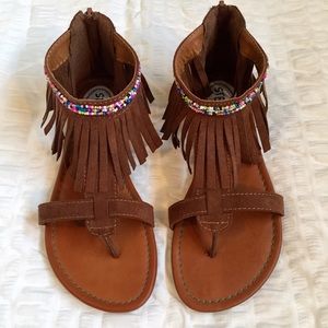 Stevie's Gladiator Fringe Girls' Sandal