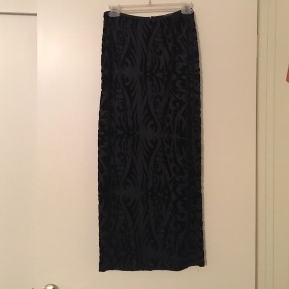 Betsey Johnson floor length velvet skirt size m