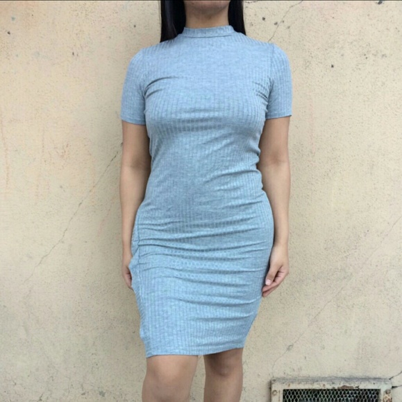 Mock Neck Bodycon Dress - Picture 1 of 2