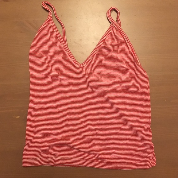 Brandy Melville Red and White stripped Tank Top