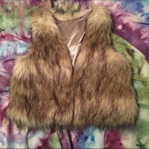 Faux fur vest