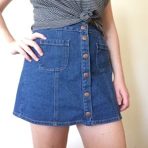 Brandy Melville Denim Button Down Skirt