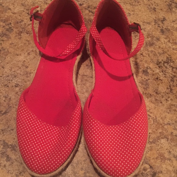 Forever 21 Red Polka Dot Espadrilles