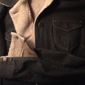 Ann Taylor Denim Sherpa Jacket