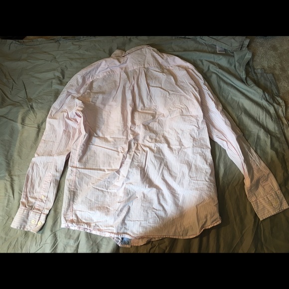 Tommy Hilfiger men's large striped pink shirt - Picture 3 of 3