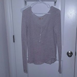 Tan/gray long sleeve from holister.