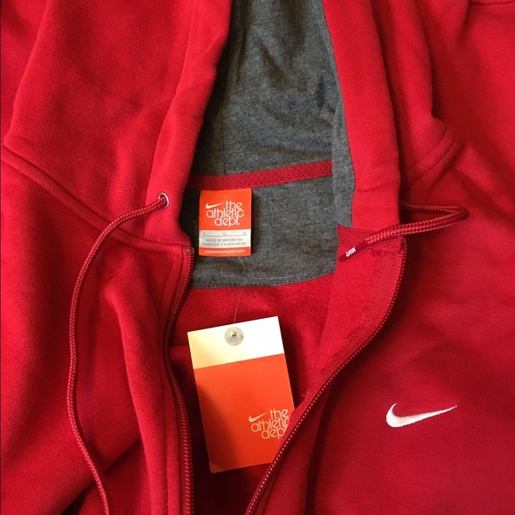 Nike NWT men's large red hooded sweatshirt - Picture 3 of 3