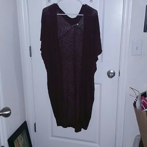 Long, short sleeve cardigan