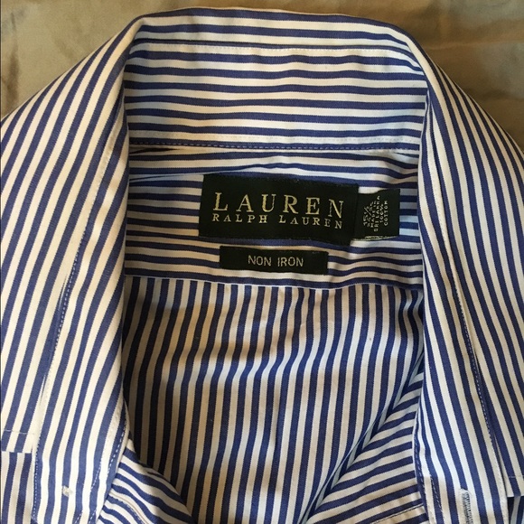Ralph Lauren men's striped blue shirt - Picture 2 of 3