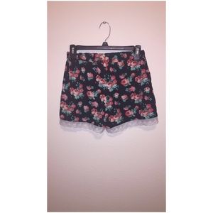 Rose design shorts