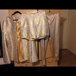 3 piece cape suit formal wear one of a kind