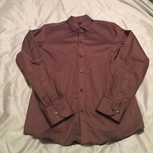 Men's H&M Brown Collared Dress Shirt