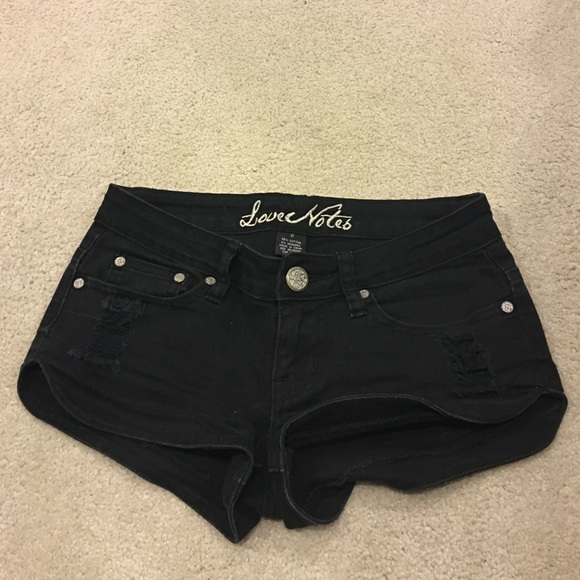 Black Jean shorts