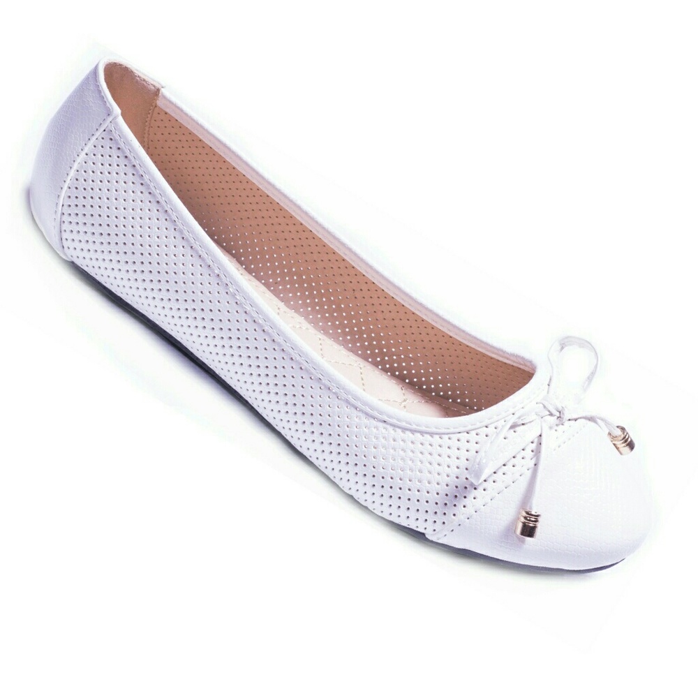 ONE Tory K Women Bow Ballet Flats, b2044, Sand - Picture 2 of 3