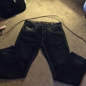 !!DARK BLUE/BLACK ROCK REVIVAL JEANS!!