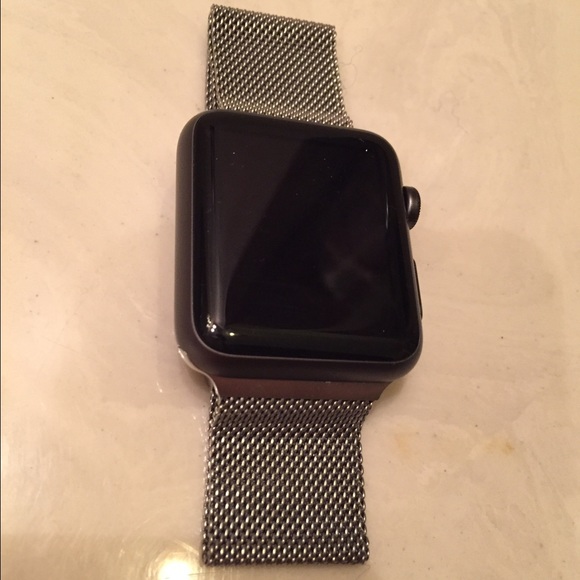 Apple Watch Sport 42mm, black w/ metallic band main image 4