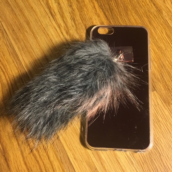 Fuzzy Tail Mirrored Rose Gold iPhone 6/6s Case