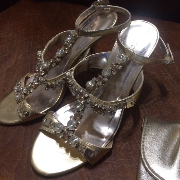Gold shoes