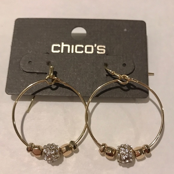 50% off Chico's Jewelry - NWT Chicos gold tone hoop