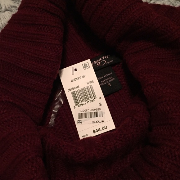 NWT Wine Knit Sweater - Picture 3 of 4