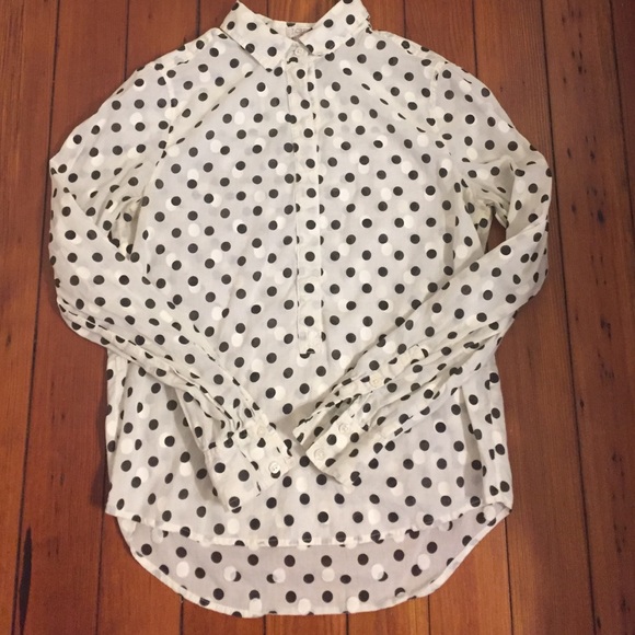 J. Crew Polka Dot Button Down