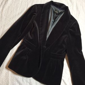 J. Crew Velvet Peplum Blazer