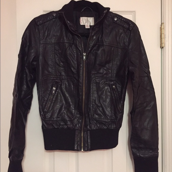 Faux leather jacket