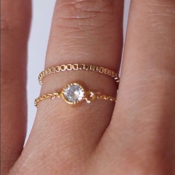 Dainty Gold Stackable Chain Rings