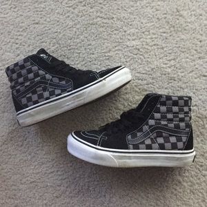 VANS | Sk8-Hi • Black/Pewter Checkedboard