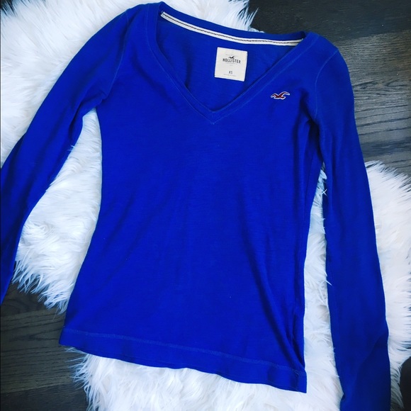 Hollister Blue Longsleeve Shirt XS