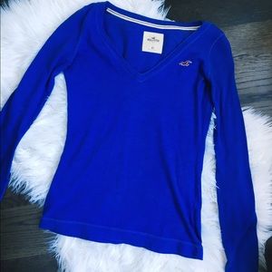 Hollister Blue Longsleeve Shirt XS
