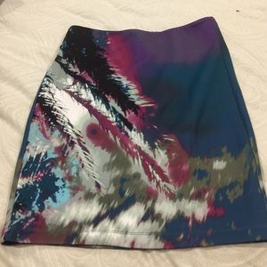 Bebe peacock teal skirt