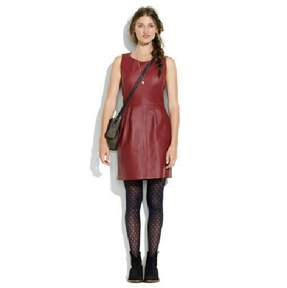 NEW Madewell Leather Shift Dress