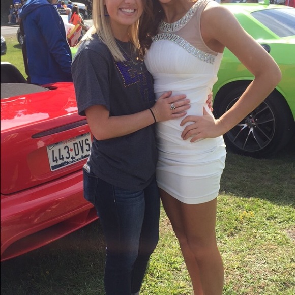 White iridescent studded dress - Picture 2 of 2