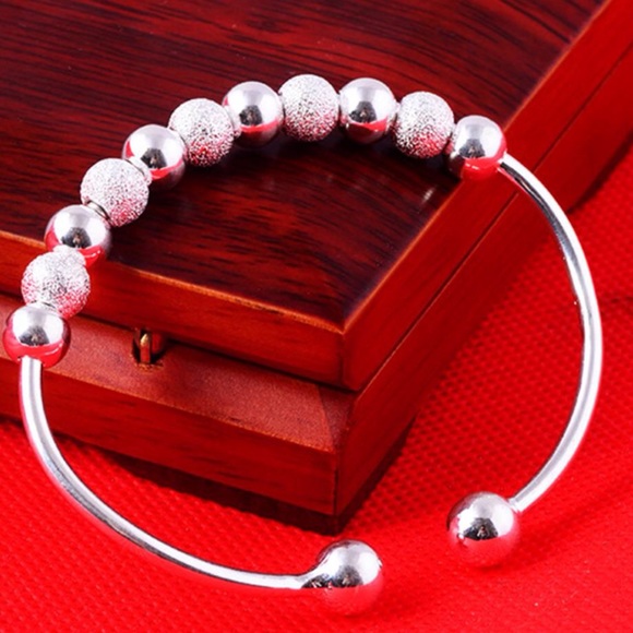 🆕 925 Sterling Silver Adjustable Beaded Bracelet - Picture 2 of 4