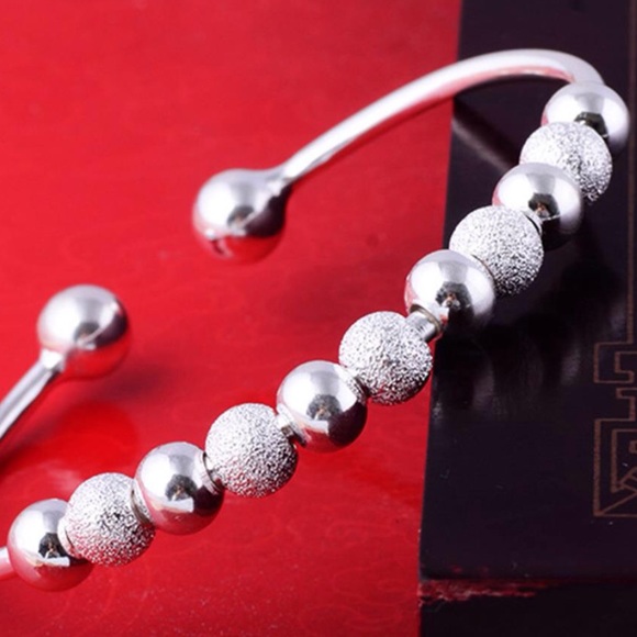 🆕 925 Sterling Silver Adjustable Beaded Bracelet - Picture 4 of 4